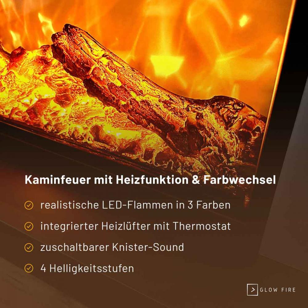 Glow Fire Elektrokamin Tarvos